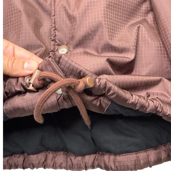 Aritzia TNA Coaches Long Jacket in Ripstop Twill Fabric Brown  - Picture 7 of 16